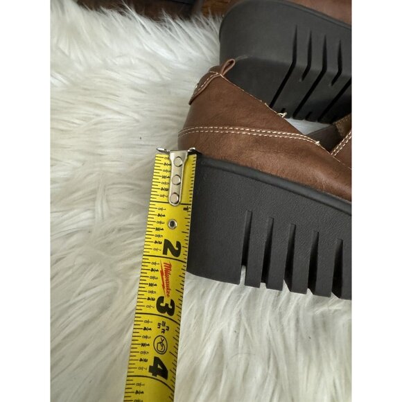 Eurosofft Size 8M Jaylee Brown Wedge Leather Pull On Boot Bootie‎ Comfort - Picture 7 of 12